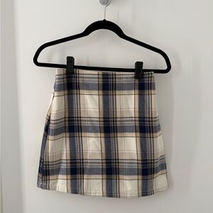 Francesca's Plaid Mini Skirt